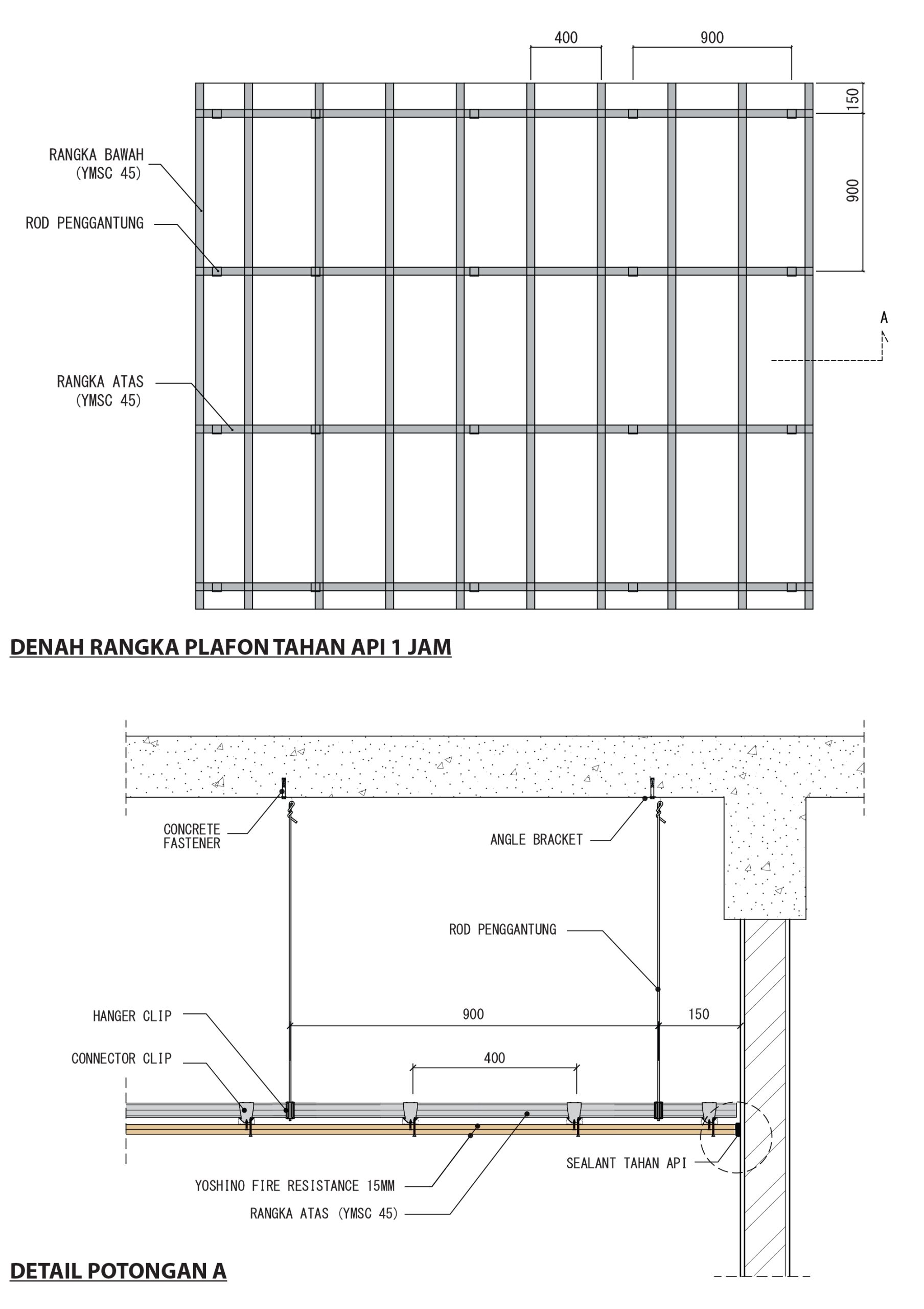 plafon tahan api 1 jam